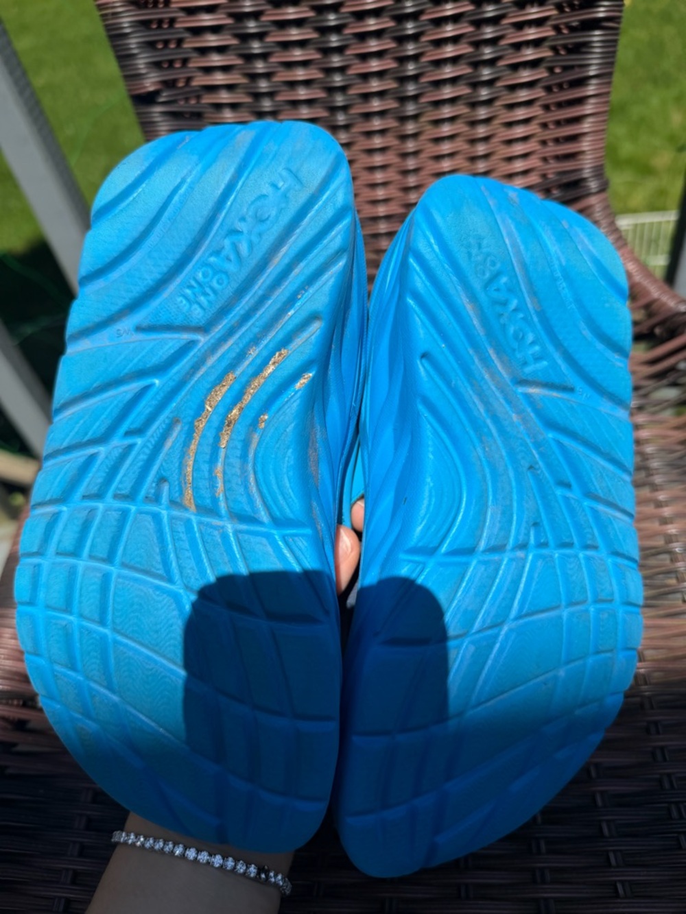 Hoka One One Women's Ora Recovery Flip - Diva Blue/Outer Space Sz 5 - Picture 4 of 8